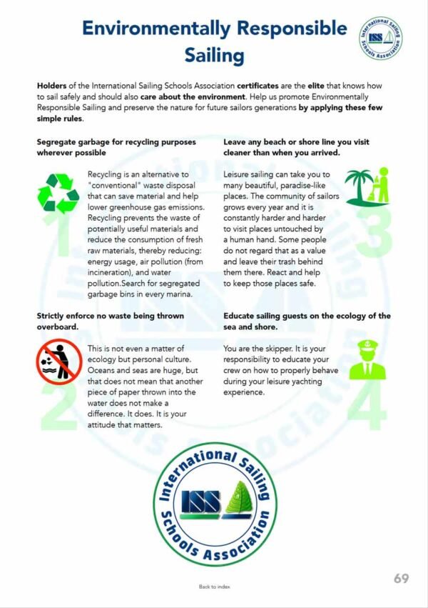 SIA-my-inshore-skipper-1-pdf-manual-P3 ISSA PDF Handbook page displaying diagrams and information about environmentally responsible sailing