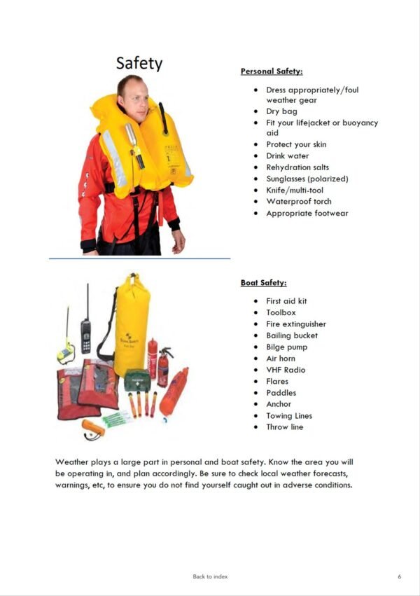 SIA-rib-skipper-2-pdf-manual-P2 ISSA PDF Handbook page displaying diagrams and information about personal and boat safety